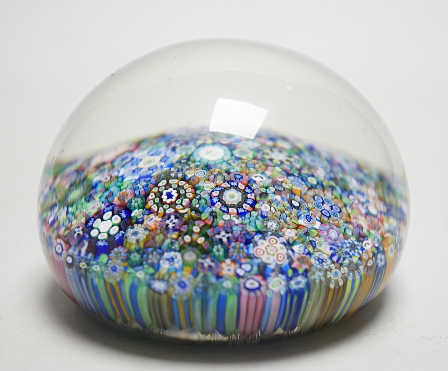 A 1986 Perthshire millefiori glass paperweight